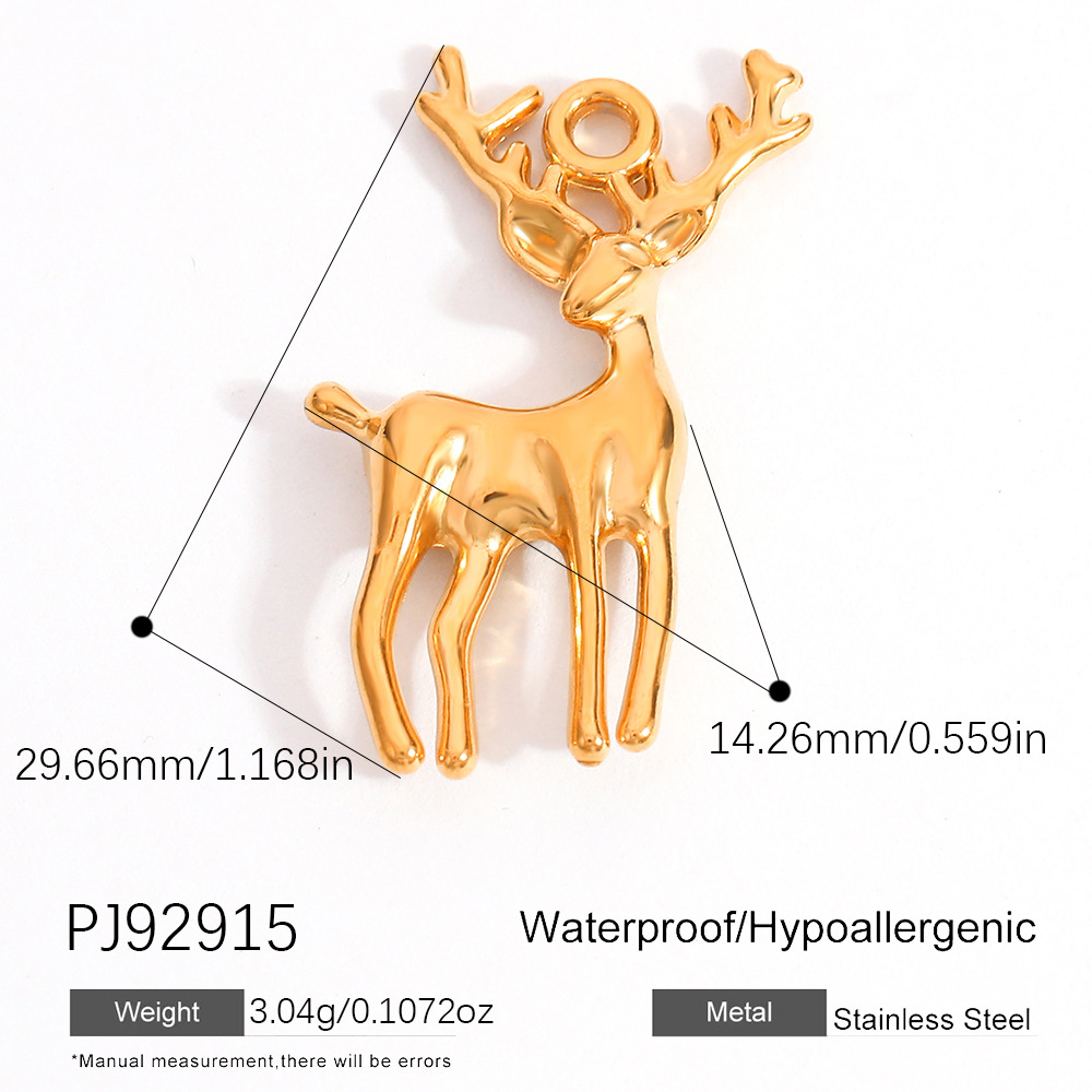 1 Piece DIy  Christmas Plant Glaze Stainless Steel Women‘s Pendant 