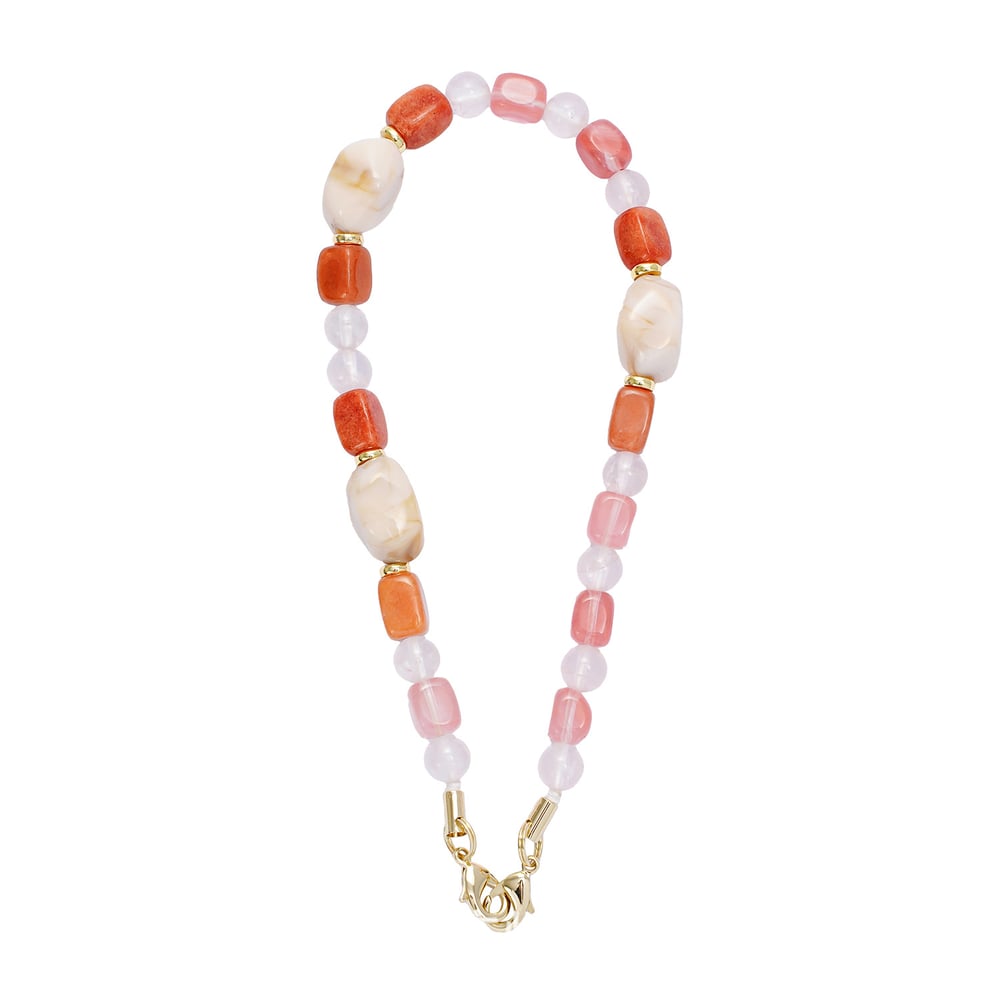 1 Piece Classic Beads Natural Stones Acrylic Phone Chain