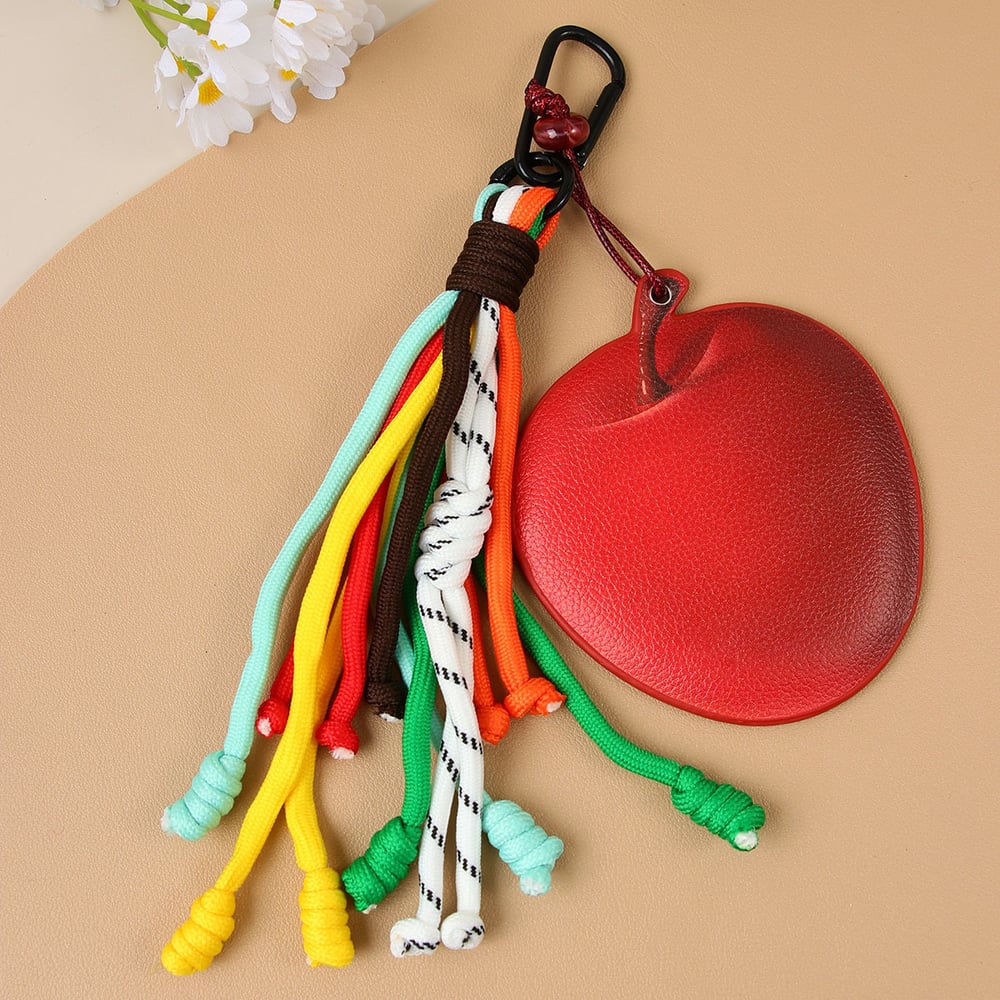 1 Large Apple Shaped Touch Up Mirror  Women's Bag Charms h5Picture2