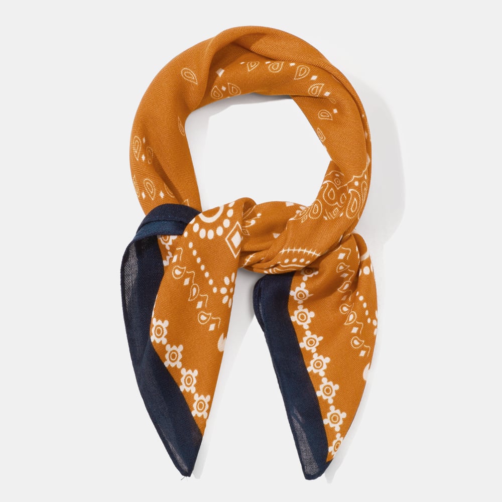 1 Piece Retro Mixed Color Paisley Pattern Polyester Bandana h5Picture2