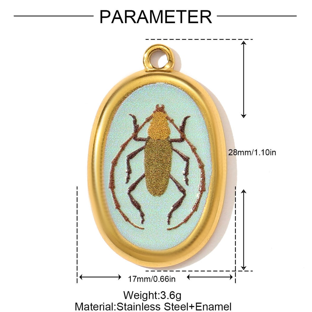 1 Piece Animals Pattern Triangle Stainless Steel Women's Pendants Picture2