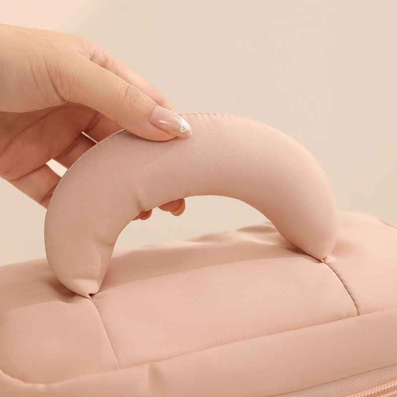 1 Stück einfarbige Puff-Make-up-Tasche Bild4