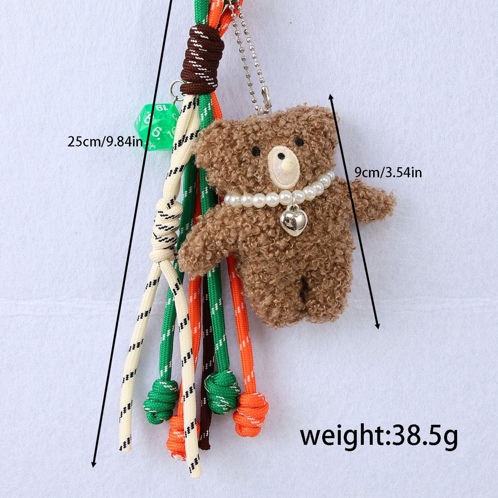 1 Piece Cute Furry Little Bear Women's Bag Charms