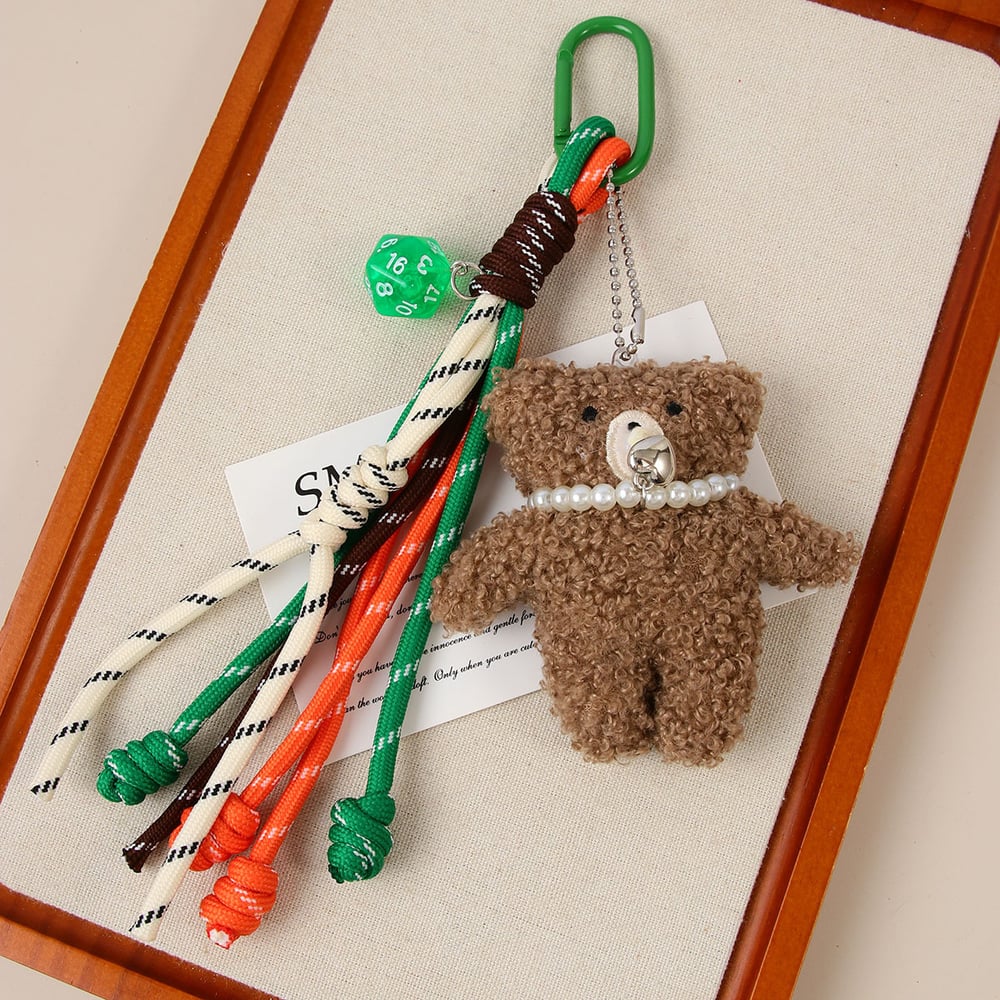 1 Piece Cute Furry Little Bear Women's Bag Charms h5Picture2