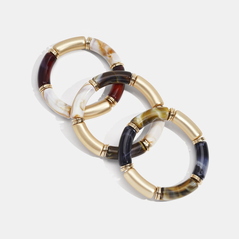 1 Piece Retro Gradient Color Acrylic Beaded Bracelet h5Picture3