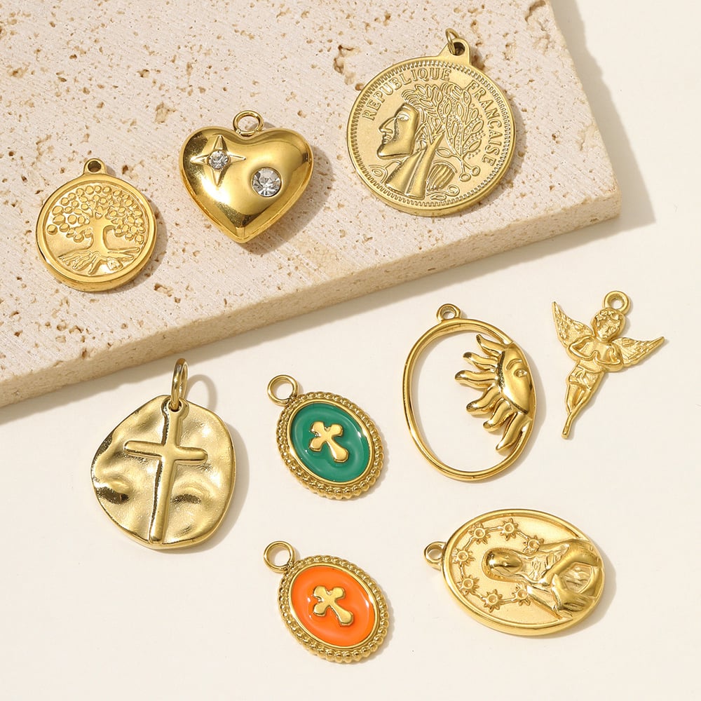 1 Piece Luxurious Cross Stainless Steel Women's Pendants Picture4