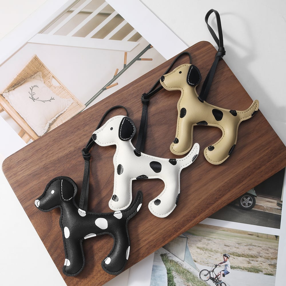 1 Piece Vivid Spotted Dog Leather Women's Bag Charms Picture3