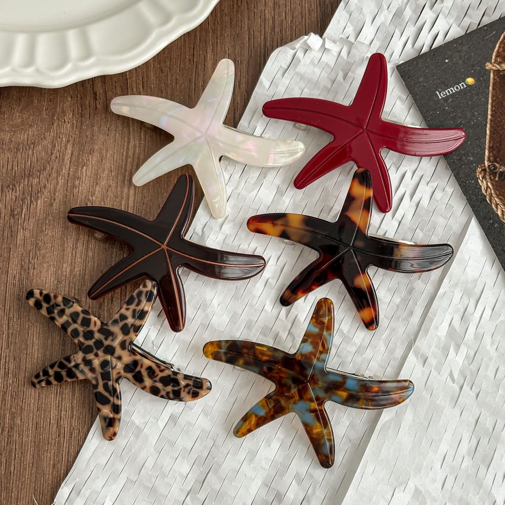 1 Piece Casual Starfish Acetate Women's Hair Clips Picture2