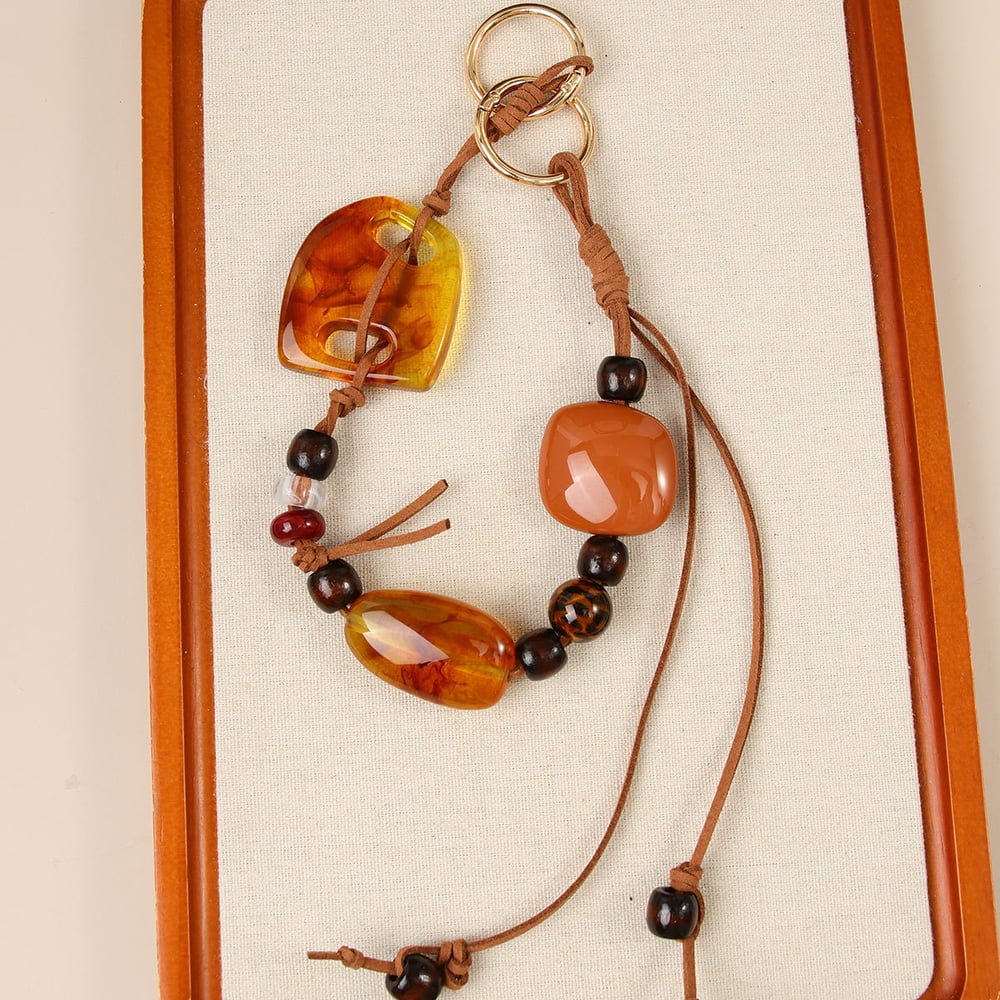 1 String Simple Series Retro Irregular Shape Resin Women's Bag Charms h5Picture2