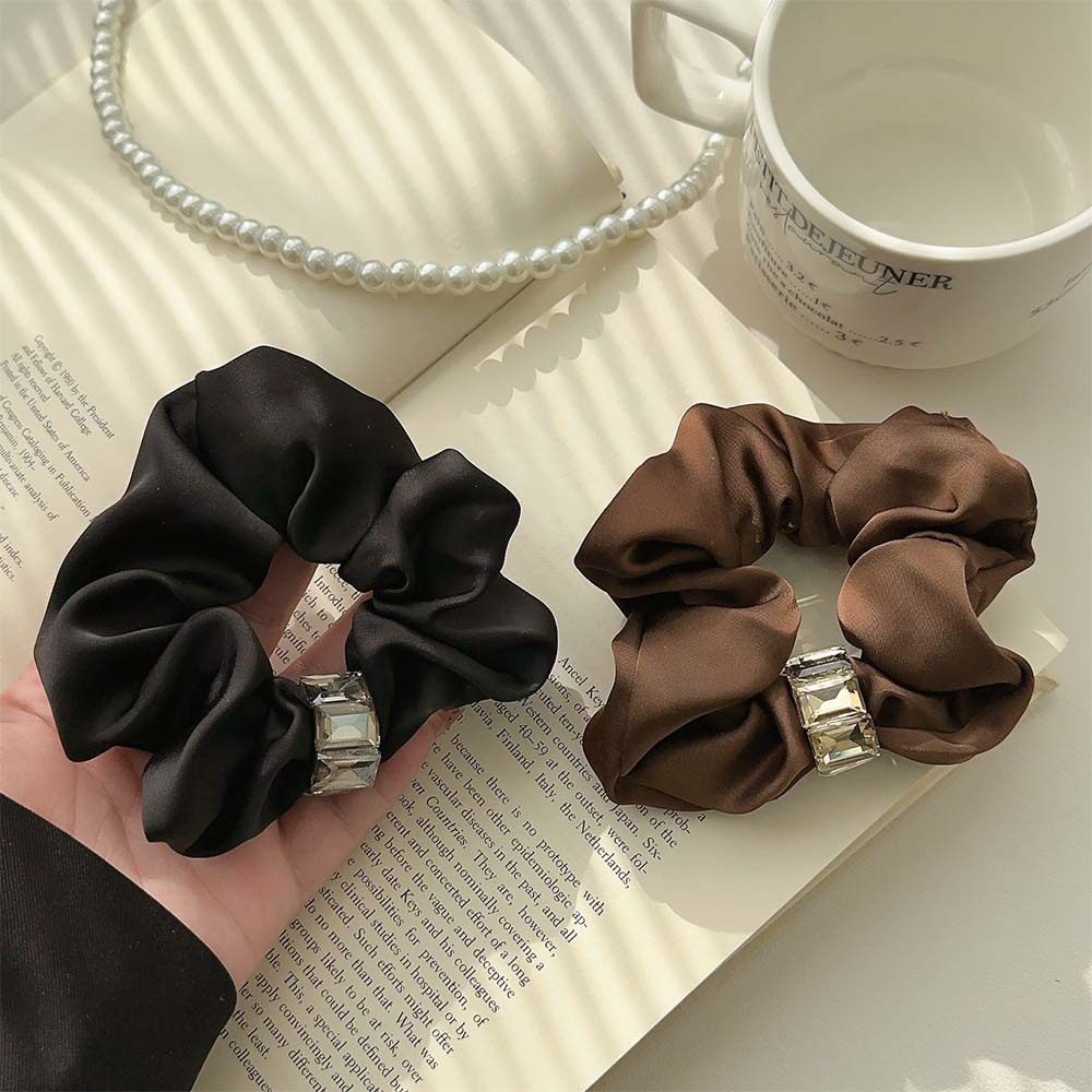 1 Piece Elegant Solid Color Polyester Women's Scrunchies h5Picture3