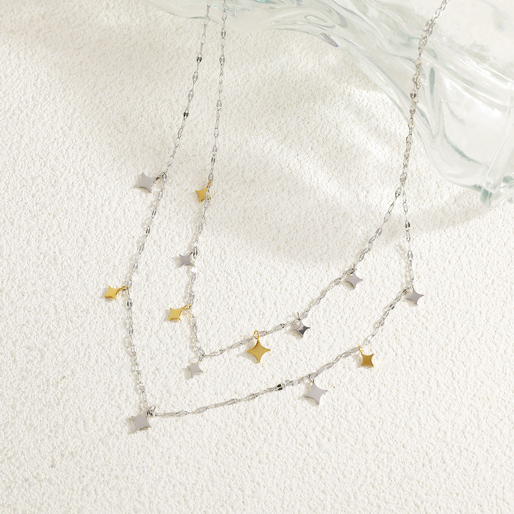 1 Piece  Star  Mixed Gold Color And Silver Colors  Women's Chain Necklaces Picture2