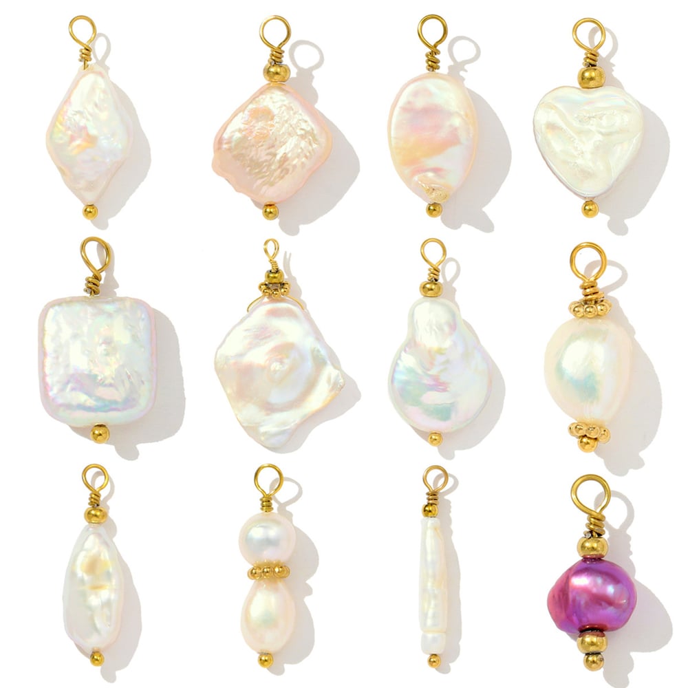 1 Piece Gorgeous Irregular Shape Fresh Water Pearl Women's Pendants Picture5