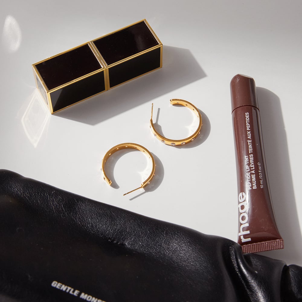 1 Pair Classic Circle Stainless Steel Gold Color Women's Hoop Earrings h5Picture5