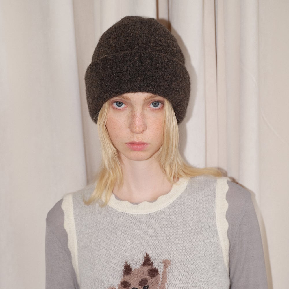 1 Piece Solid Color Wool Blend Knitted Hat h5Picture2