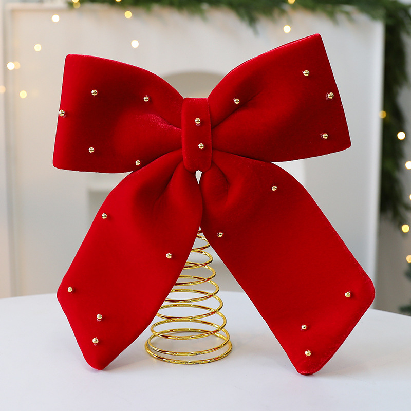 1 Piece Christmas Red Bowknot Polyester Party Supplies Picture2