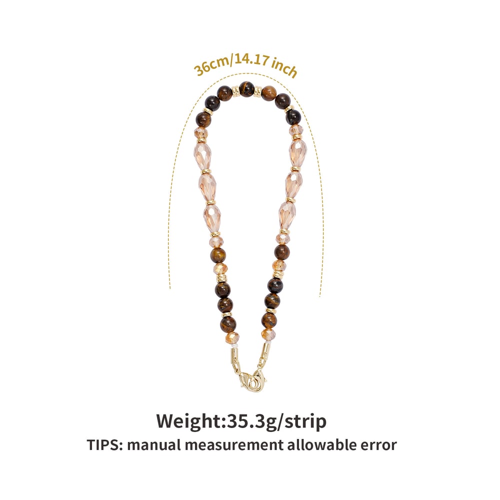 1 Stück klassische Perlen Natursteine Acryl-Telefonkette h5Bild5
