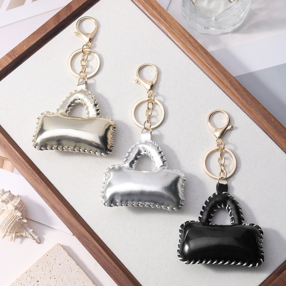 1 Piece Delicate Metallic Color Leather Women's Bag Charms h5Picture3