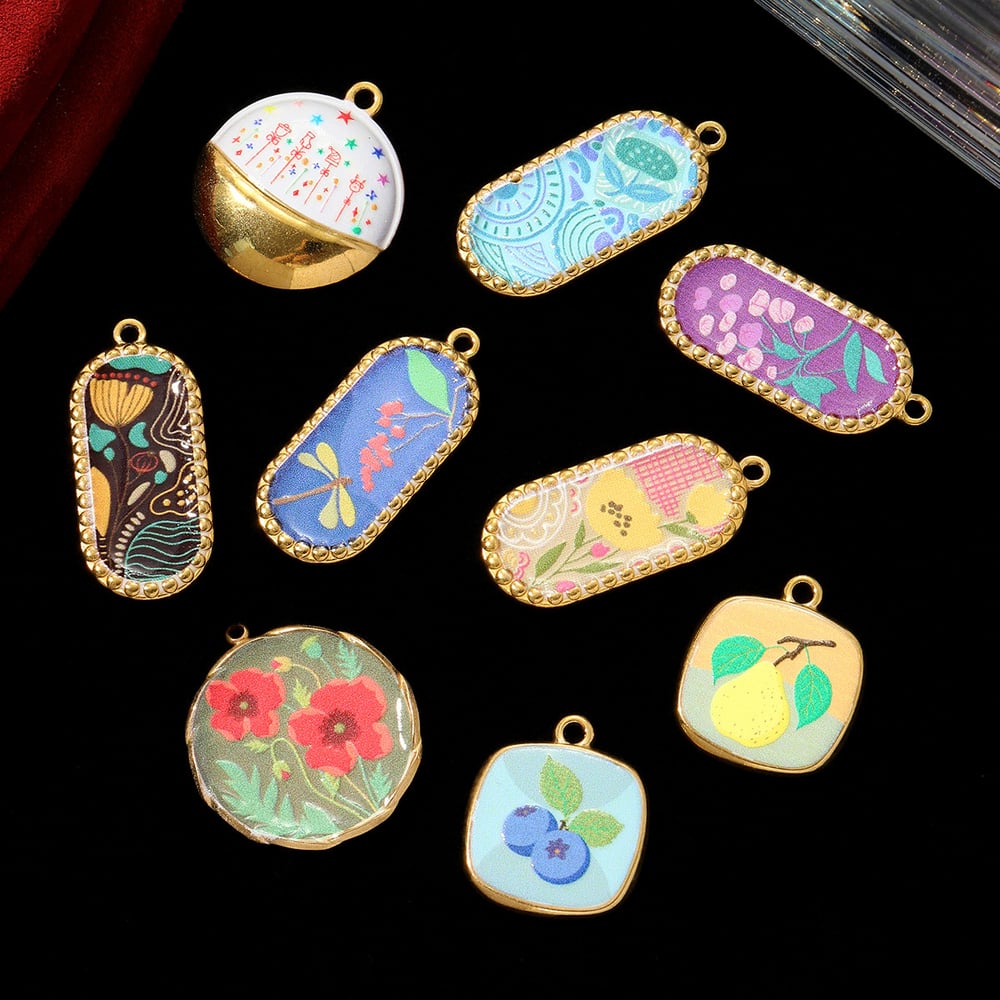 1 Piece Vivid Fruit Stainless Steel Gold Color Women's Pendants Picture4