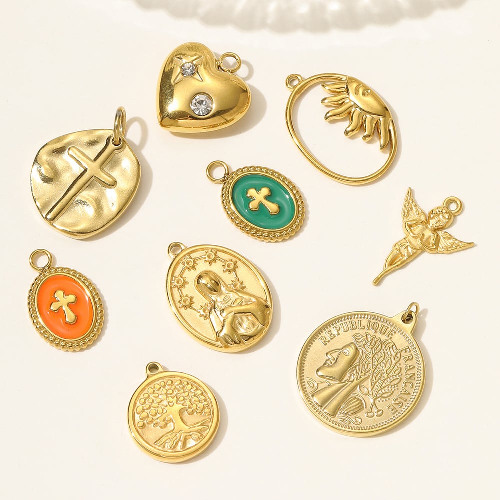 1 Piece Luxurious Cross Stainless Steel Women's Pendants Picture3