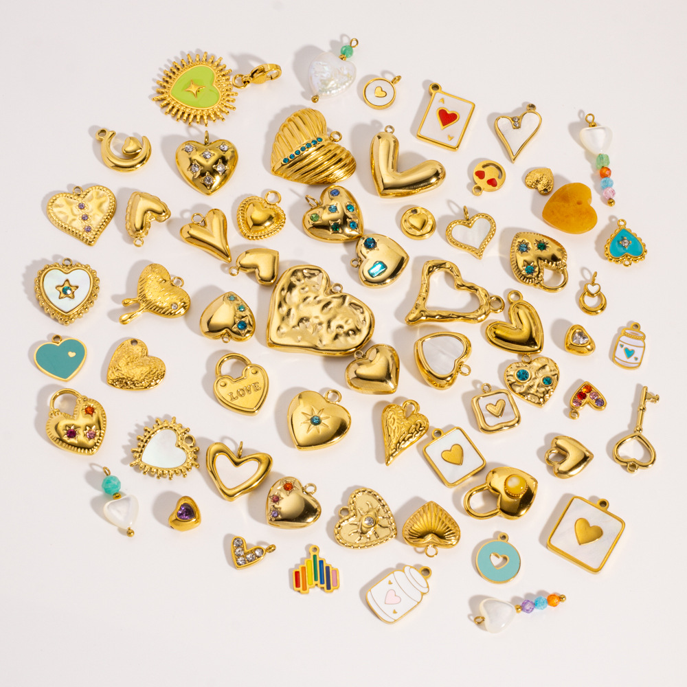 1 Piece Heart Themed Handmade DIY Stainless Steel   Women's Pendants Picture2