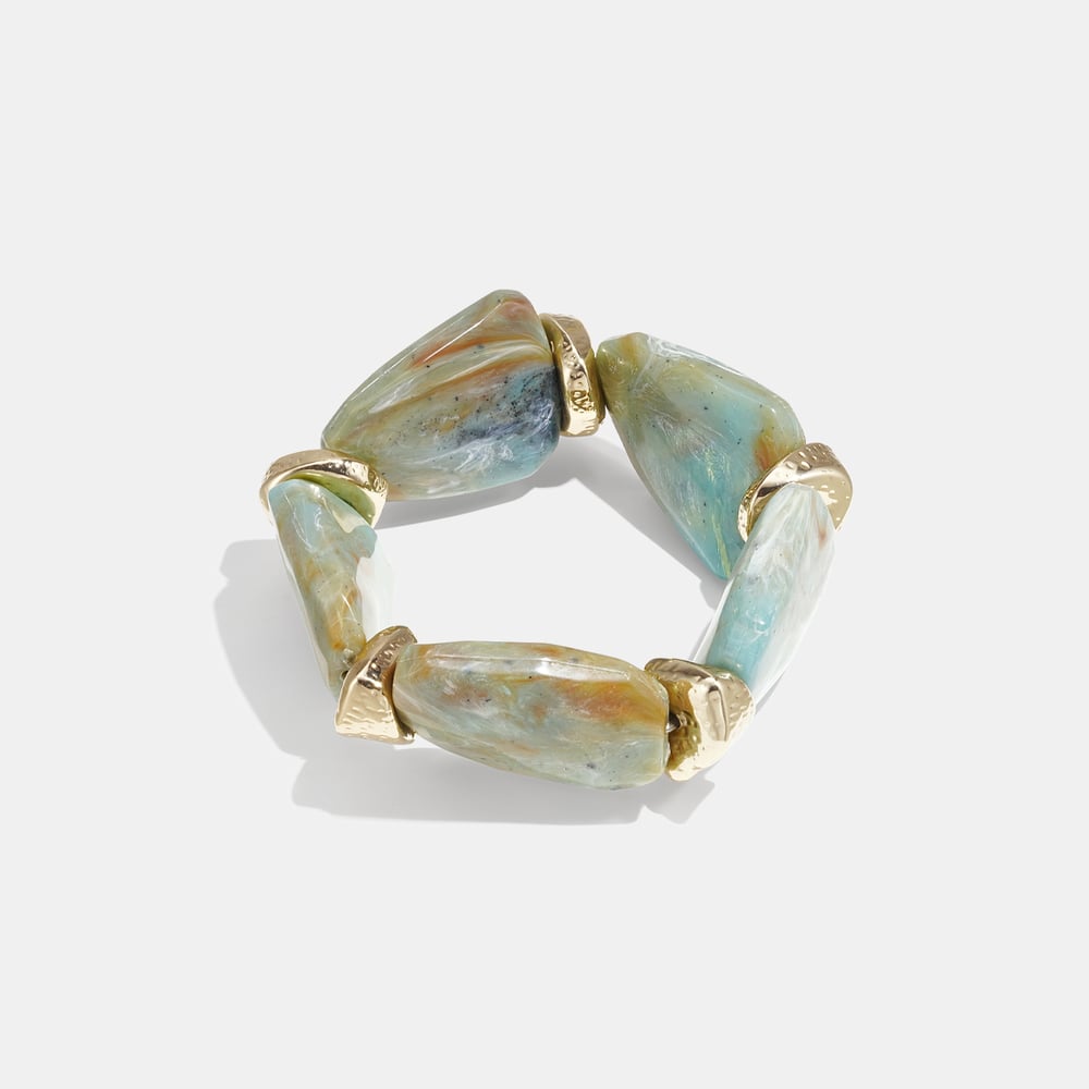 1 Piece Retro Irregular Shape Acrylic Beaded Bracelet