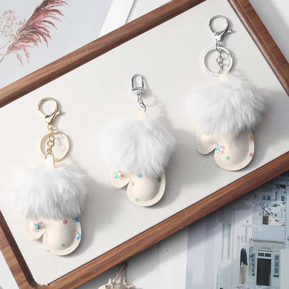 1 Piece Polka Dots Glove Leather Women's Bag Charms Picture5