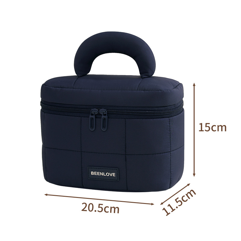 1 Stück einfarbige Puff-Make-up-Tasche 