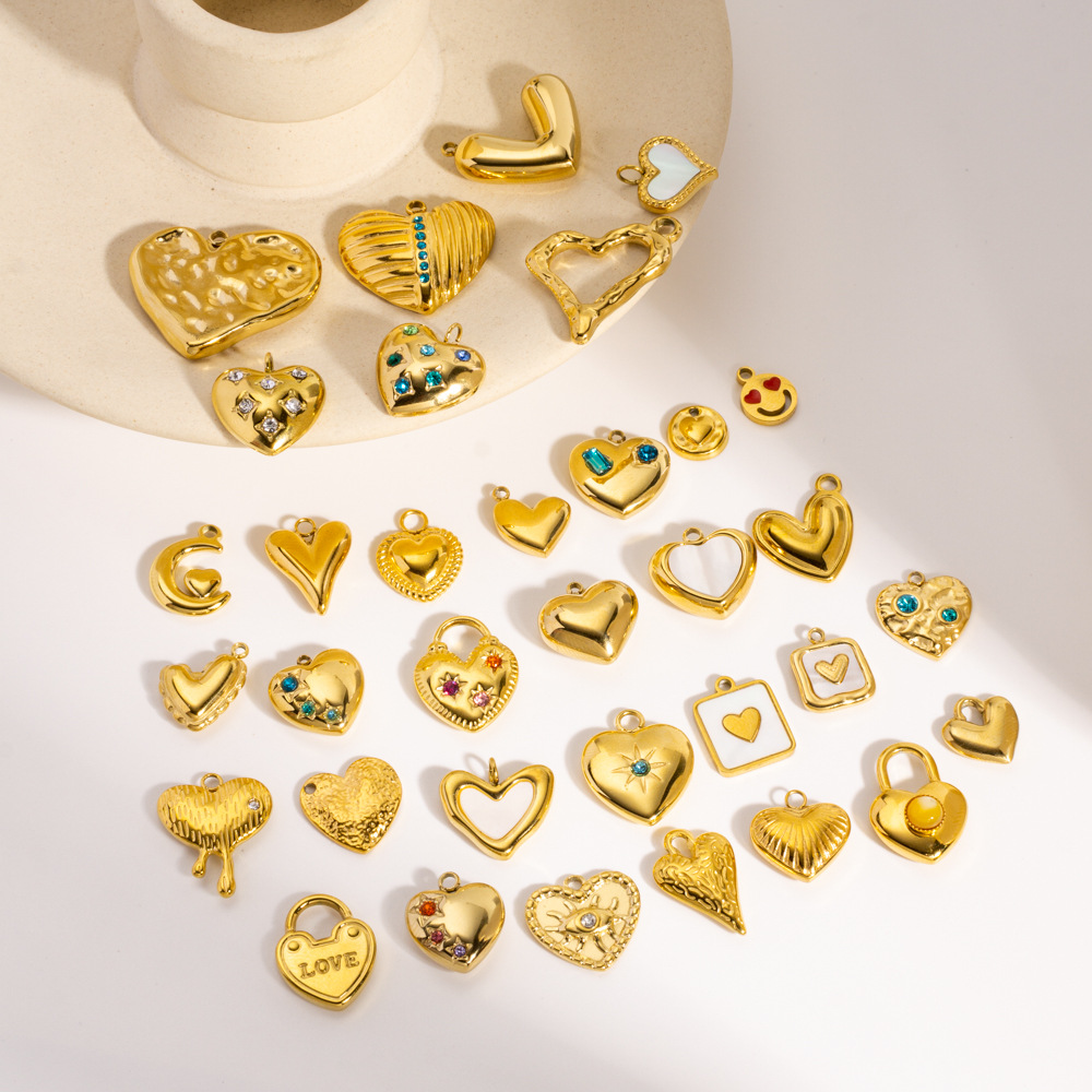 1 Piece Heart Themed Handmade DIY Stainless Steel   Women's Pendants Picture3