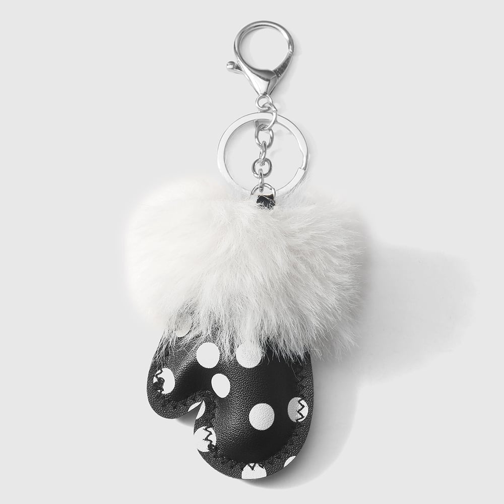 1 Piece Polka Dots Glove Leather Women's Bag Charms Picture8