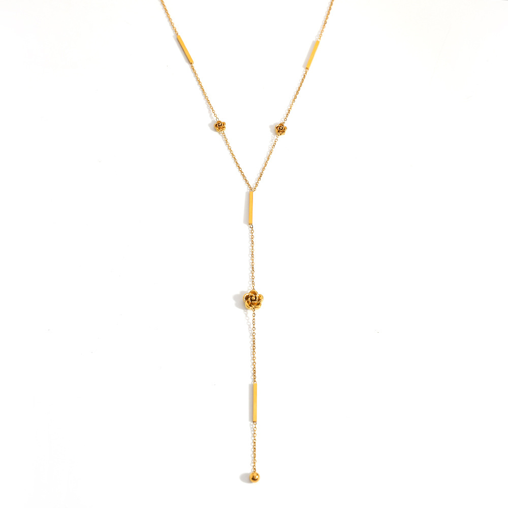 1 Piece Simple Devil's Eye Star Moon Stainless Steel Women's Chain Necklaces Picture4