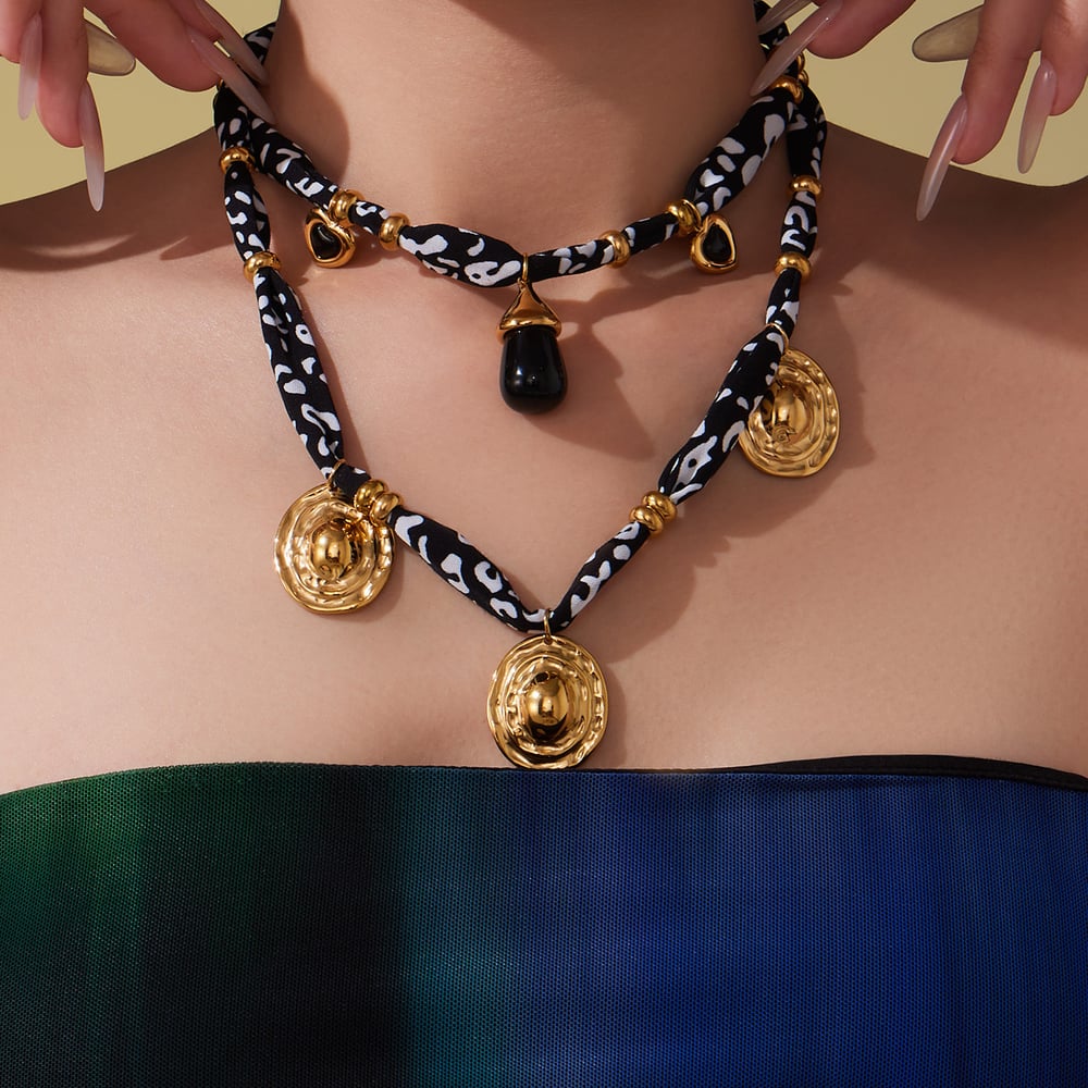 1 Piece Designable Circle Stainless Steel Gold Color Women's Pendant Necklaces Picture5