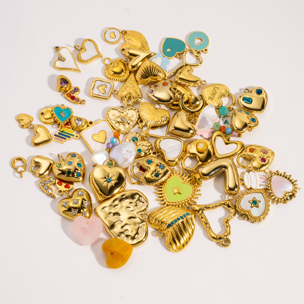 1 Piece Heart Themed Handmade DIY Stainless Steel   Women's Pendants Picture4