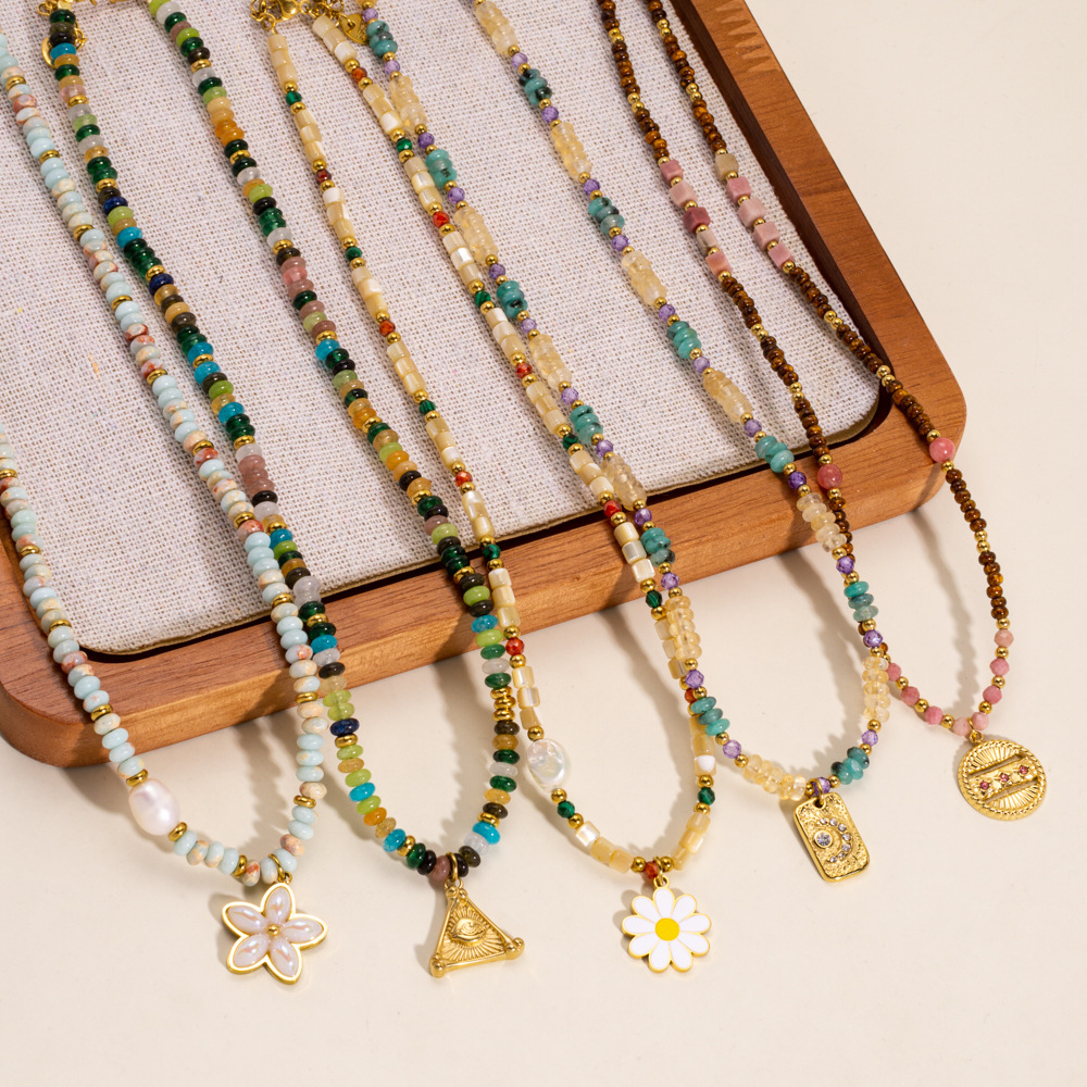 1 Piece Romantic DIY Irregular Shape Star Natural Stones Women's Beaded Necklaces h5Picture2