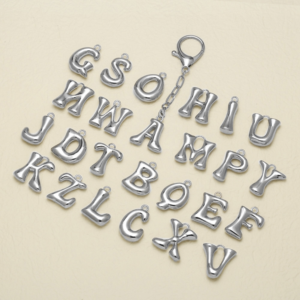1 Piece Bubble Letter Copper Keychain h5Picture3