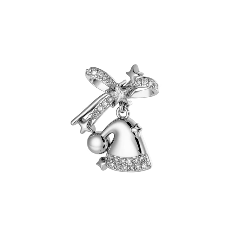 1 Piece Christmas Copper Zircon Women's Piercing Earrings