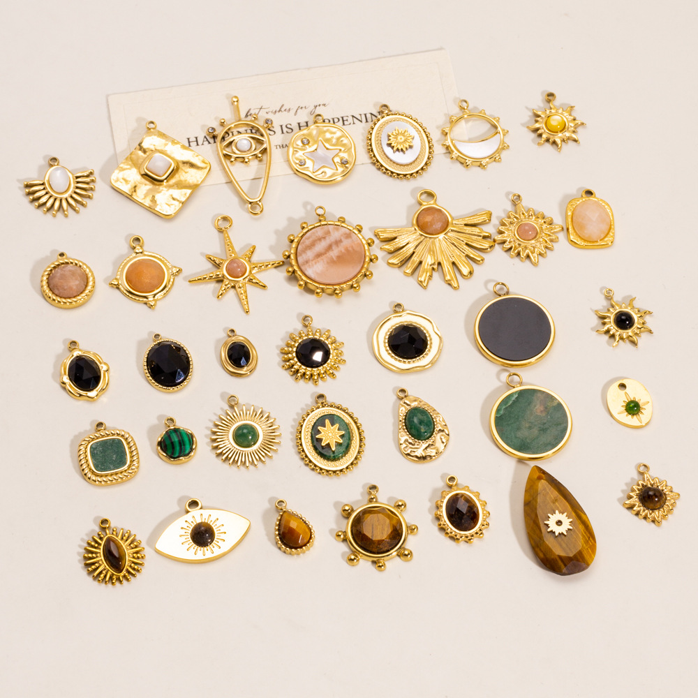 1 Piece Simple DIY Droplet Irregular Shape Stainless Steel Women's Pendants Picture4