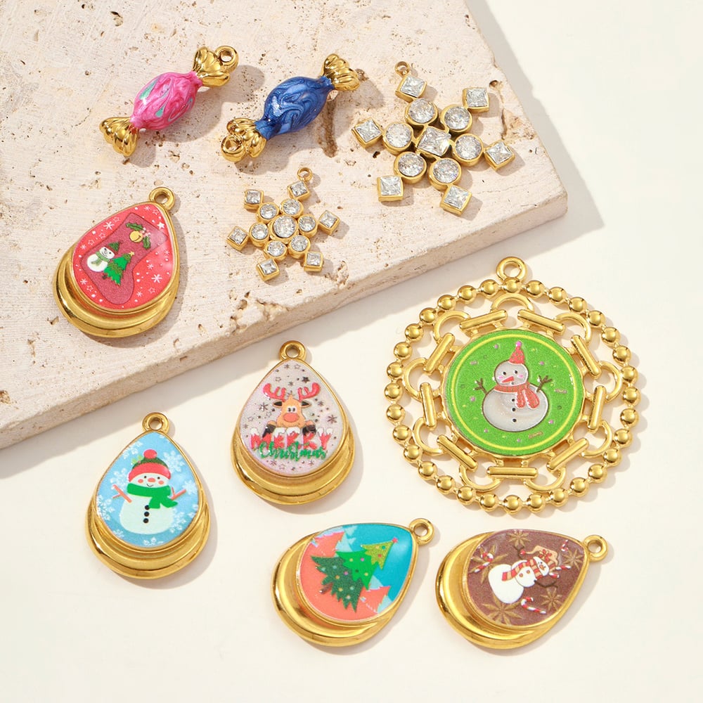 1 Piece Classic Christmas Stainless Steel Women's Pendants Picture3