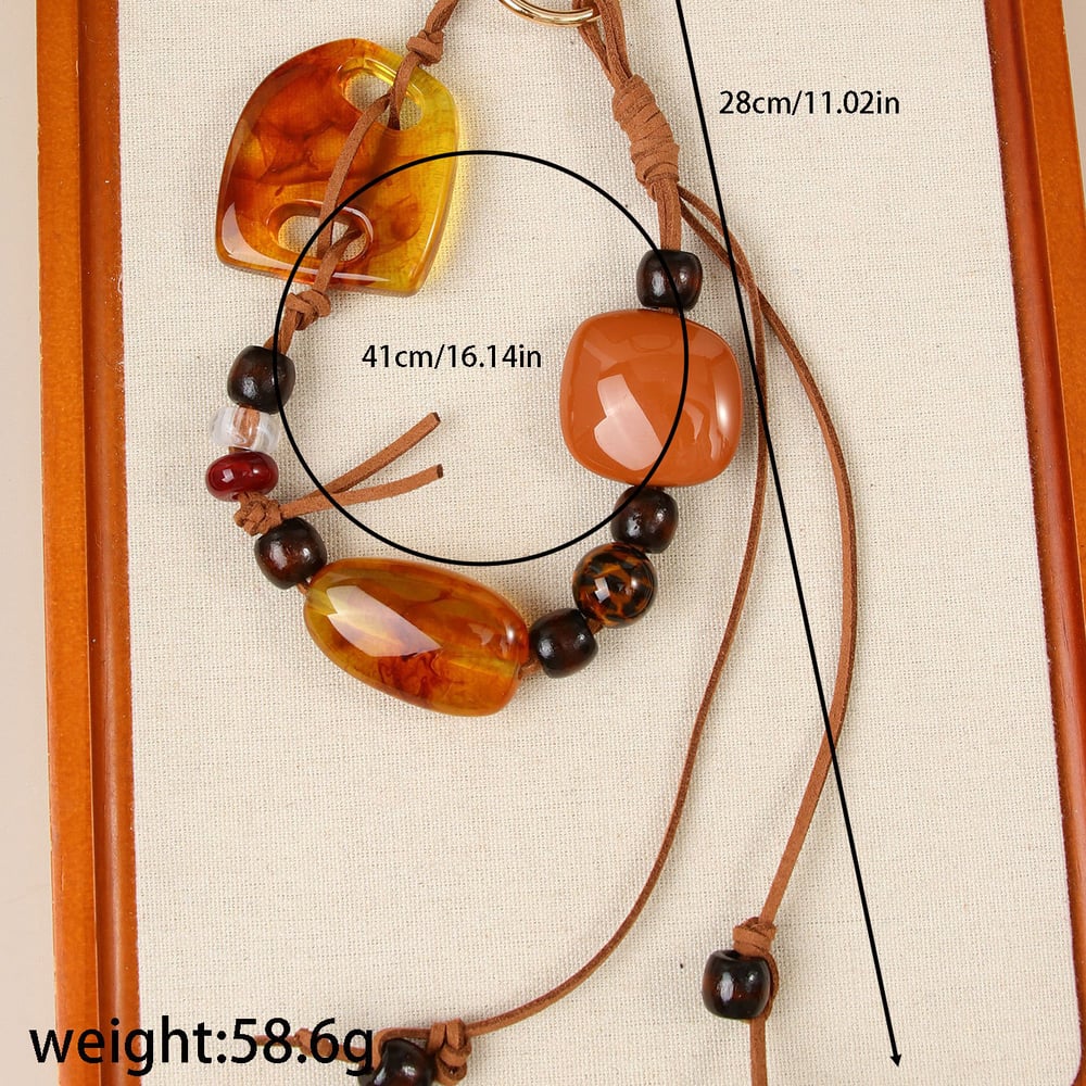 1 String Simple Series Retro Irregular Shape Resin Women's Bag Charms