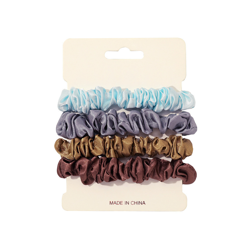 1 Piece Daily Solid Color Fabric Women's Scrunchies h5Picture4