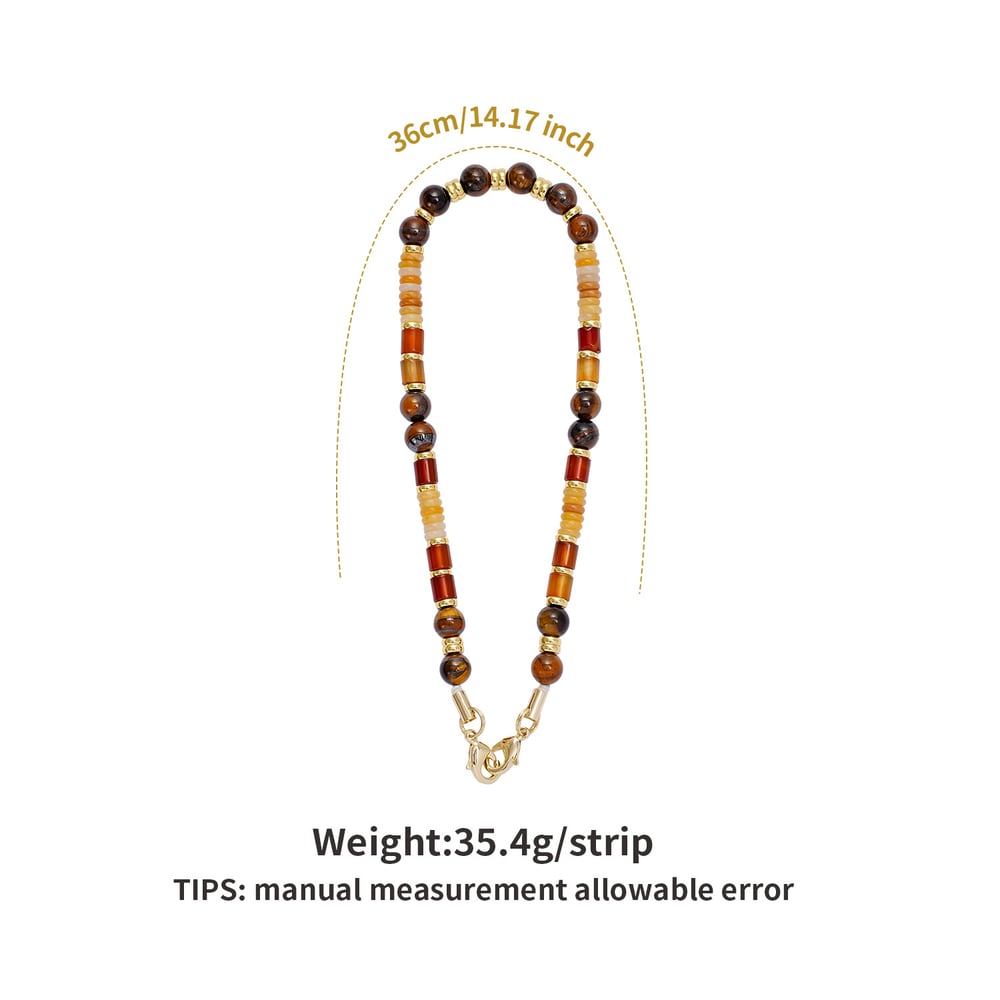 1 Piece Classic Beads Natural Stones Phone Chain 