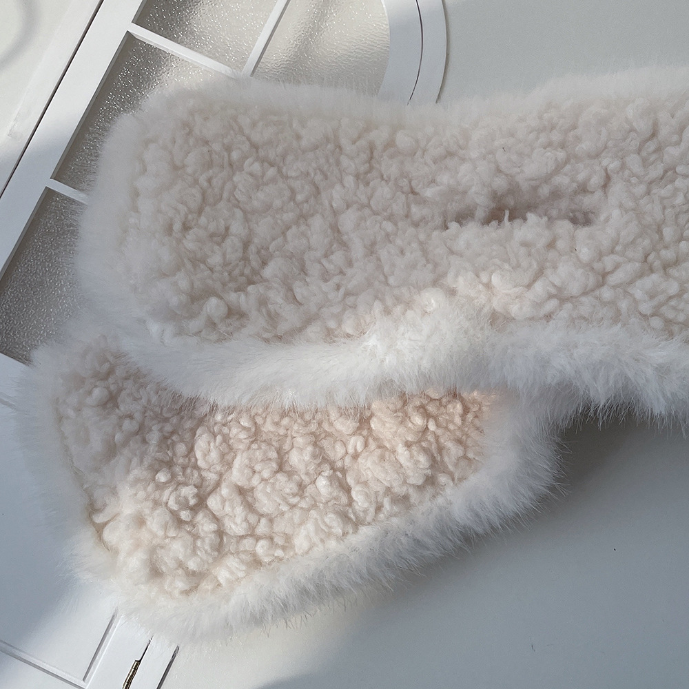 1 Stück süßer Winterschal aus Viskoseplüsch in gemischten Farben h5Bild5