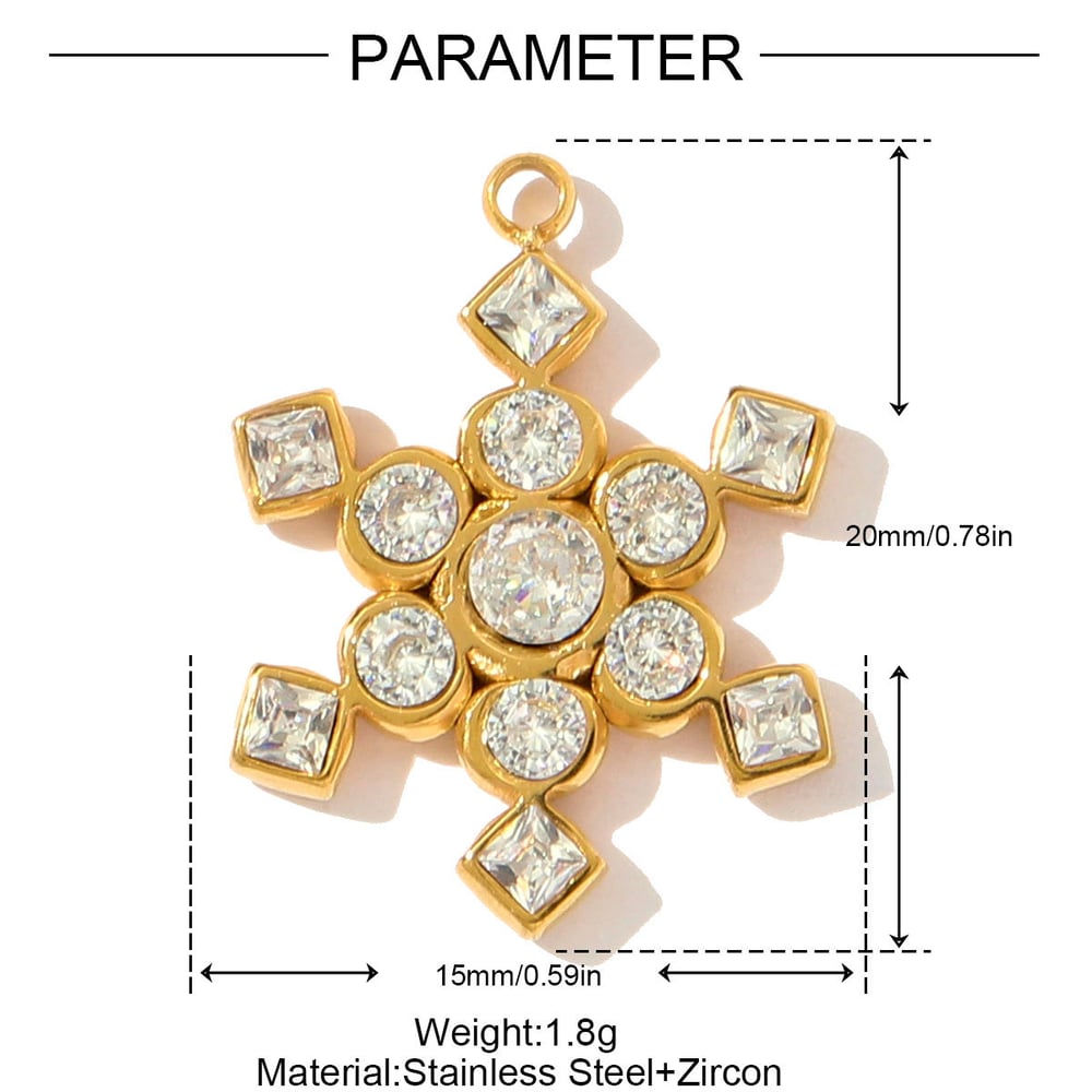 1 Piece Classic Christmas Stainless Steel Women's Pendants Picture2