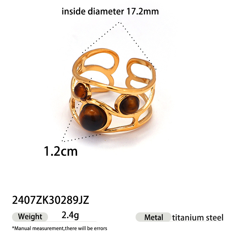 Halsketten-Set aus Natursteinperlen und Edelstahl