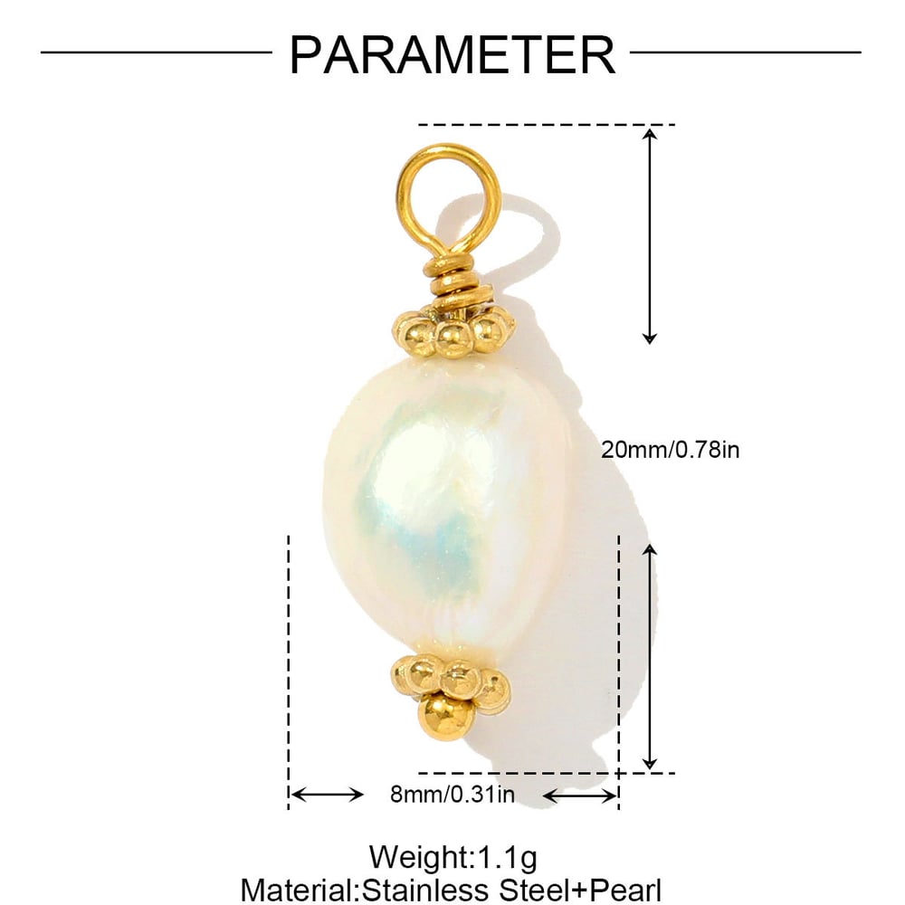 1 Piece Gorgeous Irregular Shape Fresh Water Pearl Women's Pendants Picture2