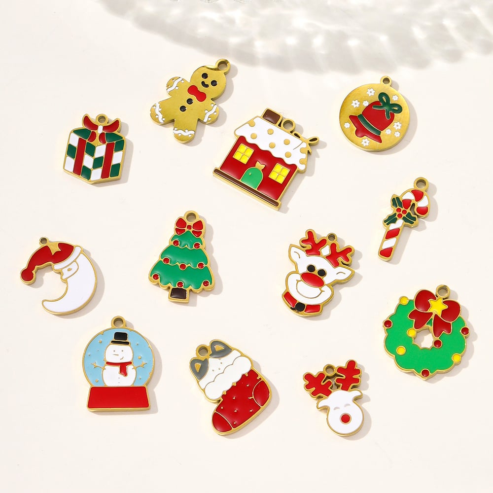 1 Piece Vivid Christmas Stainless Steel Women's Pendants Picture3