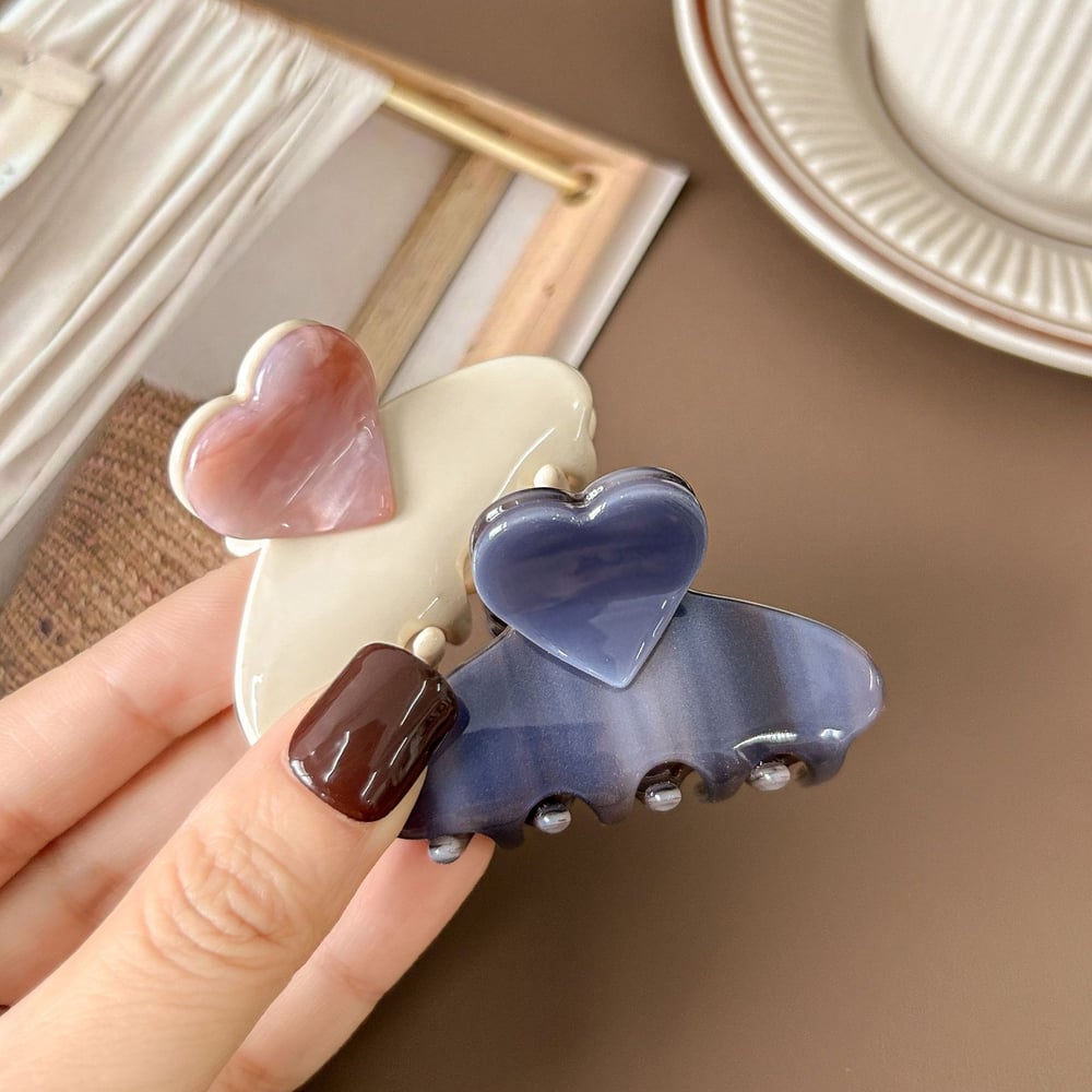 1 Piece Designable Heart Acetate Women's Hair Clips Picture3
