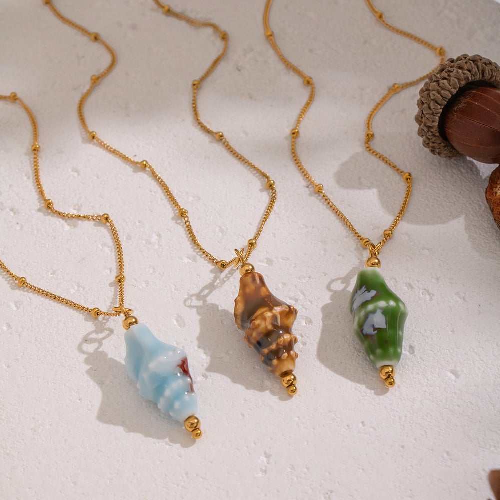 1 Piece Conch Stainless Steel Pendant Necklace Picture4