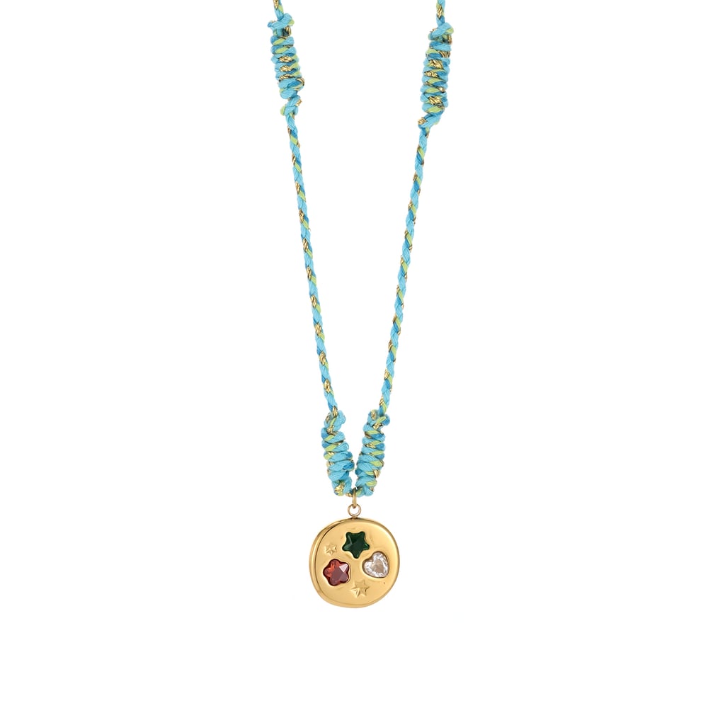 1 collar con colgante de acero inoxidable con forma irregular y caprichosa para mujer Imagen6