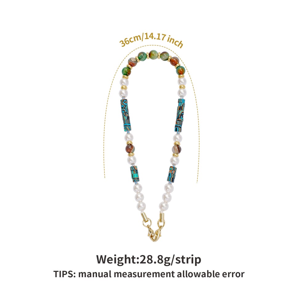 1 Piece Luxurious Beads Natural Stones Phone Chain