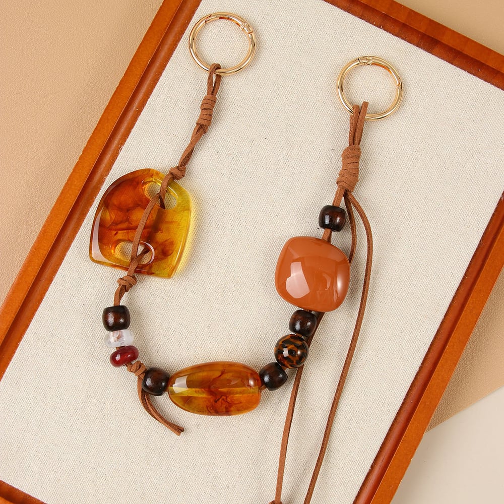 1 String Simple Series Retro Irregular Shape Resin Women's Bag Charms h5Picture4
